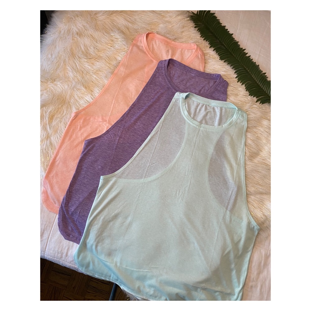 icyzone 3-Pack Workout/Yoga Muscle Tank NWOT